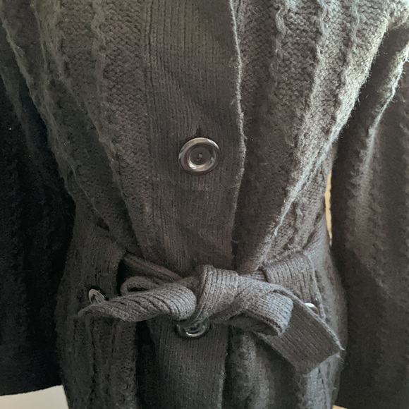 Alison Sherri Long sleeve hoodie Black Cardigan M - Picture 6 of 9